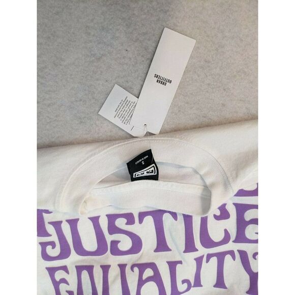 Obey Social Justice Peace Equality Long Sleeve T-shirt Small White Crew Neck NWT - Picture 5 of 7